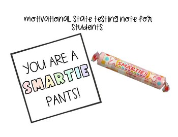 Preview of Motivational state testing note for students  ⎸Testing Encouragement Cards