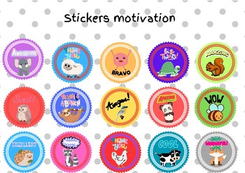Preview of Motivational stickers - Social Emotional Learning