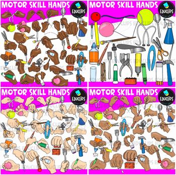 Preview of Motor Skills Hands Clip Art Set {Educlips Clipart}