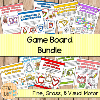 Preview of (FLASH DEAL $10) Motor & Emotions Occupational Therapy Game Board Bundle
