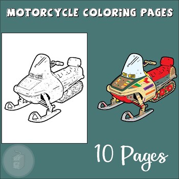Preview of Motorcycle Clip Art  , Coloring Pages , Winter Activities