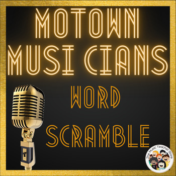 Preview of Motown Musicians Word Scramble