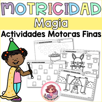 Preview of Motricidad fina Magia. Magic Fine motor Activities. Spanish