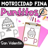 Motricidad fina Puntitos Swab Ejercicios Día de San Valentín 