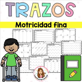 Preview of Motricidad: trazos. Fine Motor Tracing Skills Activities. Worksheets.