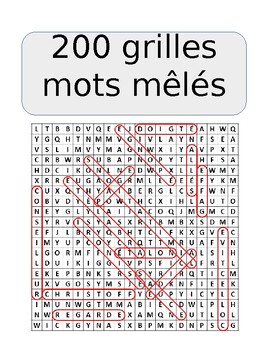 Preview of Mots Mêlés 200 grilles - 3000 mots: Enfants 8 à 12 . French word search Puzzles