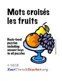 Mots croisés: les fruits (French fruit PACK of 10 crosswor