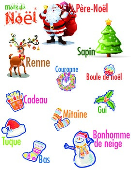 Preview of Mots de noël - French Christmas words