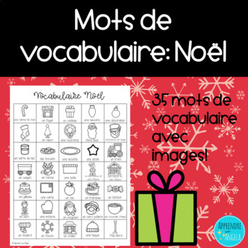 Preview of Mots de vocabulaire: Noël
