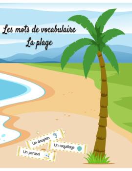 Preview of Mots de vocabulaire - la plage