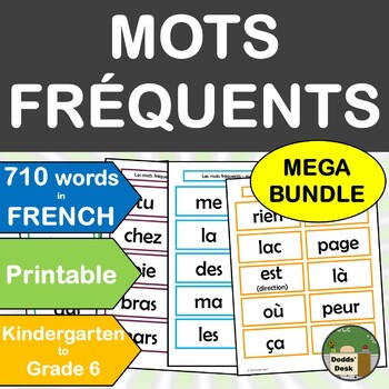 Preview of Mots fréquents - French sight words - PRIMARY and JUNIOR BUNDLE
