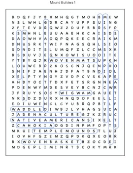Mound Builders Crossword by Northeast Education TPT