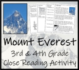 Mount Everest Close Reading Comprehension Activity | 3rd G