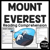 Mount Everest in Nepal Reading Comprehension Worksheet Sou