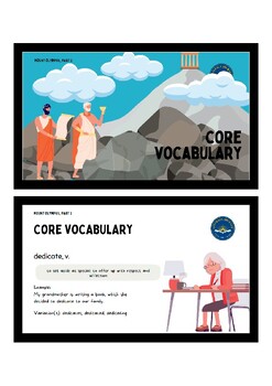 Mount Olympus Part 2 Vocabulary Cards Amplify CKLA 2nd Grade K2 L3