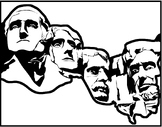 Mount Rushmore 4 PDFs print and color 4 different sized posters