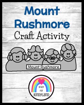 Preview of Mount Rushmore Craft - USA Symbols Activity - Presidents’ Day