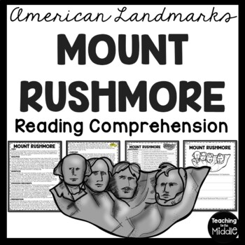 Preview of Mount Rushmore in South Dakota Reading Comprehension Worksheet Landmarks