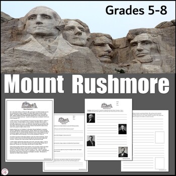 Preview of Mount Rushmore Reading Passage and Student Activity