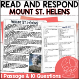 Mount St. Helens  Reading Passage Comprehension Questions 