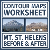 Simple Topographic and Contour Maps Worksheet Mount St. Helens