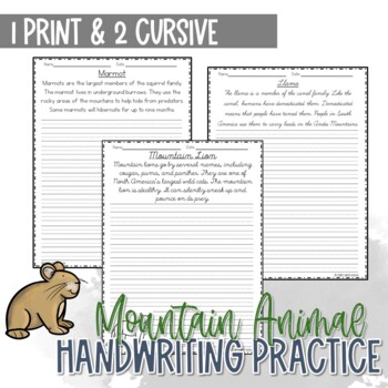 Whole Year Themed Daily Handwriting Practice Worksheets with Daily