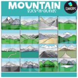 Mountain Backgrounds Clip Art Set {Educlips Clipart}