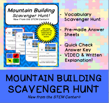 Preview of Mountain Building Scavenger Hunt