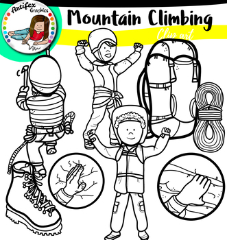 rock climbing clip art for kids