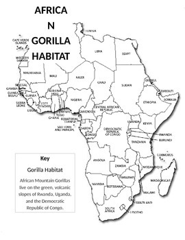 western lowland gorilla map