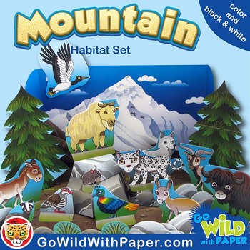 Mountain Habitat Activity Craft | Himalayas Animal Habitat Diorama Project