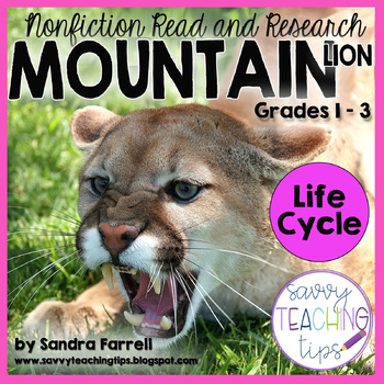 Mountain Lion Life Cycle Cut and Paste by Savvy Teaching Tips | TpT