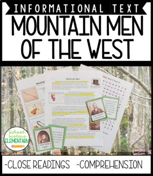 Preview of Mountain Man Reading Comprehension & Activities