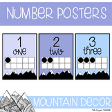 Mountain Number Posters 1-20 With Ten Frames