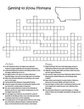 Mountain States Crossword Puzzles by Tom Ellsworth TPT