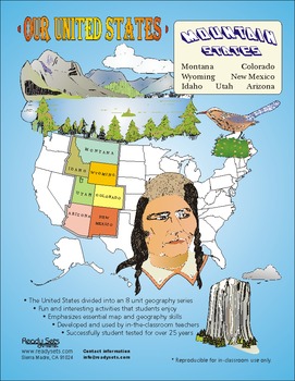 Preview of Mountain States-'Our United States Series' 37-Pages Lesson Plans