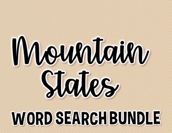 Preview of Mountain States Word Search Bundle
