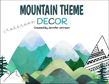 Preview of Mountain theme classroom decor
