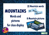 Mountain words and pictures for class display