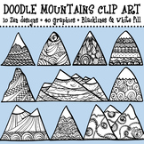 Mountains Clip Art Doodles