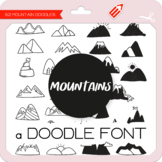 Mountains Doodle Font - W Λ D L Ξ N