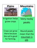 Mountains vs. Plains description cards