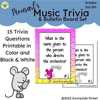 Preview of Elementary Music Trivia:  Mousart's Music Trivia 3rd-5th