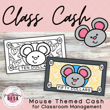 Preview of Mouse Class Cash: Themed Money for Classroom Economy