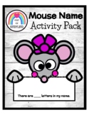 Mouse Craft, Name Activity for Back to School Letter Count
