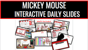 Preview of Mouse Interactive Daily Slides [for Google Drive]