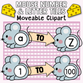 Mouse Letter and Number Tiles - Moveable Clipart - 264 images!