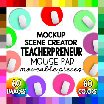 Preview of Mouse Pad Moveable Pieces Scene Creator Elements for Mockups Realistic Clipart 