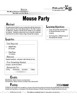 Preview of Mouse Party Virtual Lab