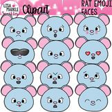 Mouse Rat Emoji Emotions Clipart for Chinese New Year